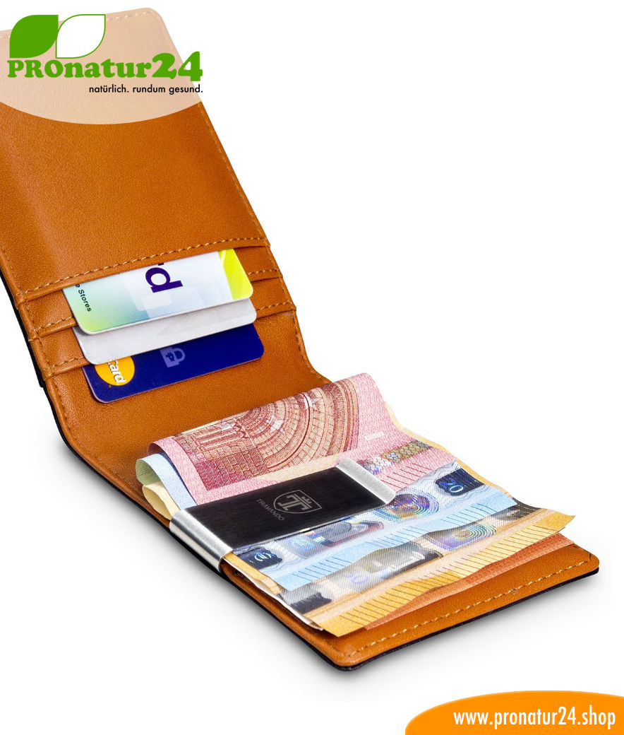 Geldbörse mit integriertem RFID NFC Schutz